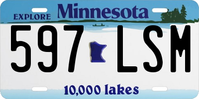 MN license plate 597LSM