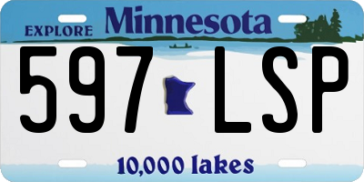 MN license plate 597LSP