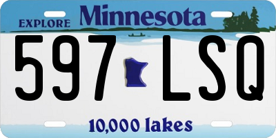MN license plate 597LSQ