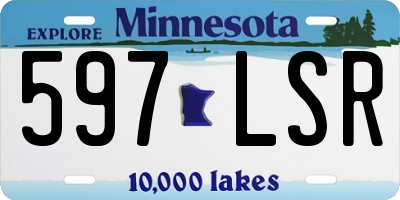 MN license plate 597LSR