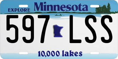 MN license plate 597LSS