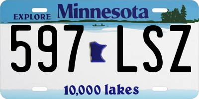MN license plate 597LSZ