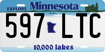 MN license plate 597LTC