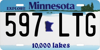 MN license plate 597LTG