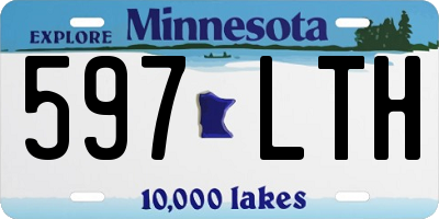 MN license plate 597LTH