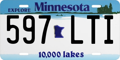 MN license plate 597LTI