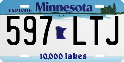 MN license plate 597LTJ