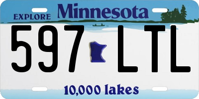 MN license plate 597LTL