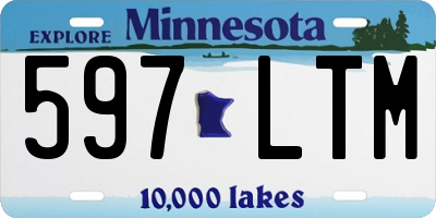 MN license plate 597LTM