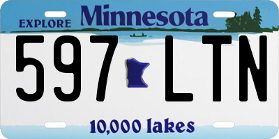 MN license plate 597LTN