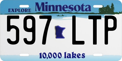 MN license plate 597LTP