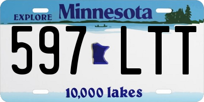 MN license plate 597LTT