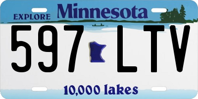 MN license plate 597LTV
