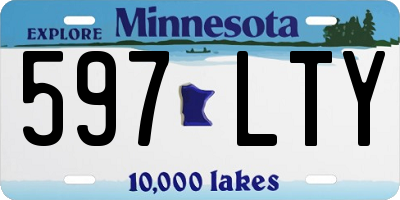 MN license plate 597LTY