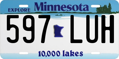MN license plate 597LUH