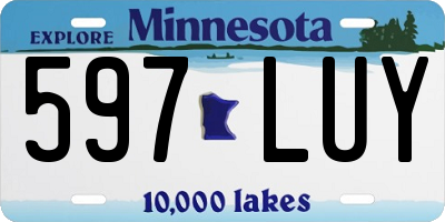 MN license plate 597LUY