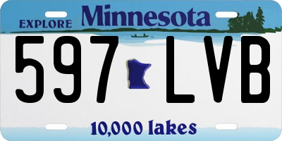 MN license plate 597LVB