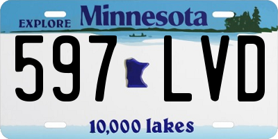 MN license plate 597LVD