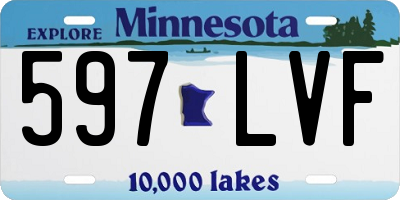 MN license plate 597LVF
