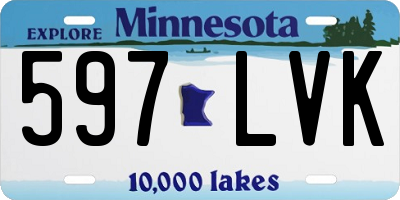 MN license plate 597LVK