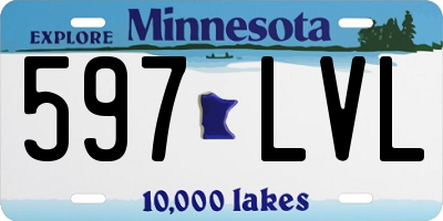 MN license plate 597LVL
