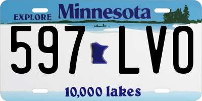 MN license plate 597LVO