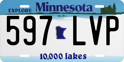 MN license plate 597LVP