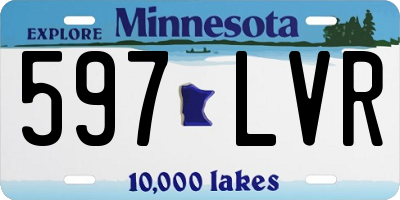 MN license plate 597LVR