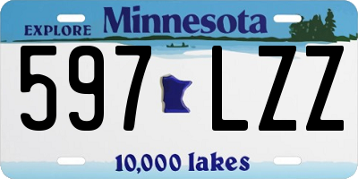 MN license plate 597LZZ