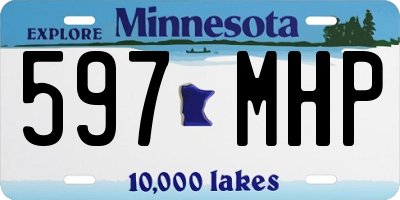 MN license plate 597MHP