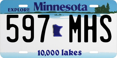 MN license plate 597MHS