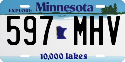 MN license plate 597MHV