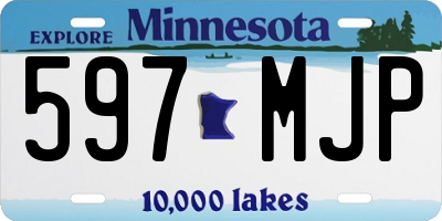 MN license plate 597MJP