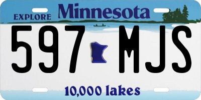 MN license plate 597MJS
