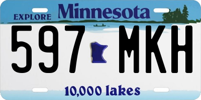 MN license plate 597MKH