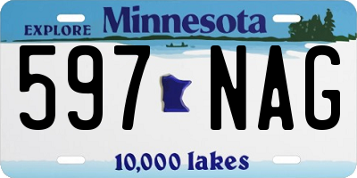 MN license plate 597NAG
