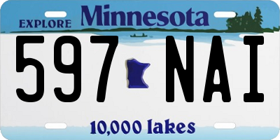 MN license plate 597NAI