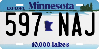 MN license plate 597NAJ