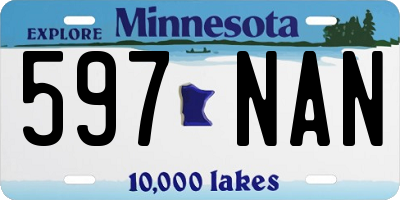 MN license plate 597NAN