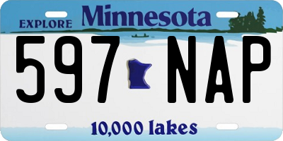 MN license plate 597NAP