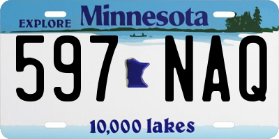 MN license plate 597NAQ