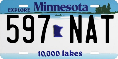 MN license plate 597NAT