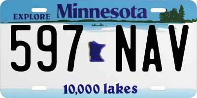 MN license plate 597NAV