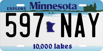 MN license plate 597NAY