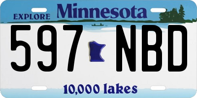 MN license plate 597NBD