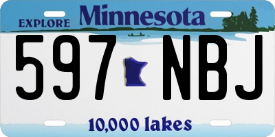 MN license plate 597NBJ