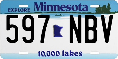 MN license plate 597NBV