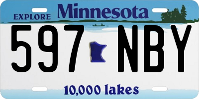 MN license plate 597NBY