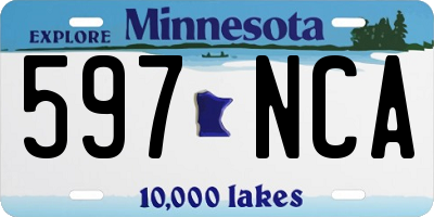 MN license plate 597NCA