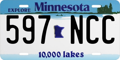 MN license plate 597NCC